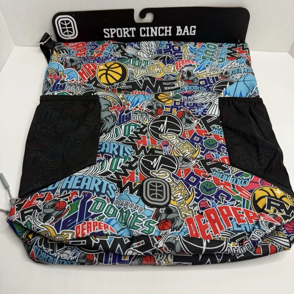 Overtime Elite Cinch Sports Drawstring Bag with Shoe Compartment - Team Mash